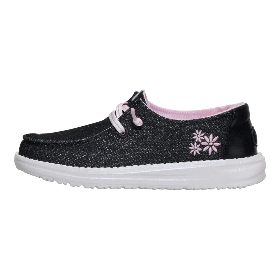 Wendy Youth Shimmer Flower - Charcoal