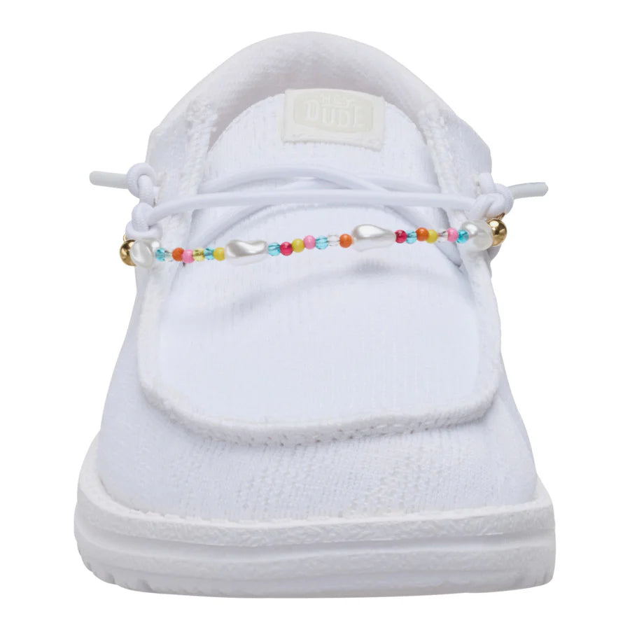 Wendy Funk Mesh Shoelry - White