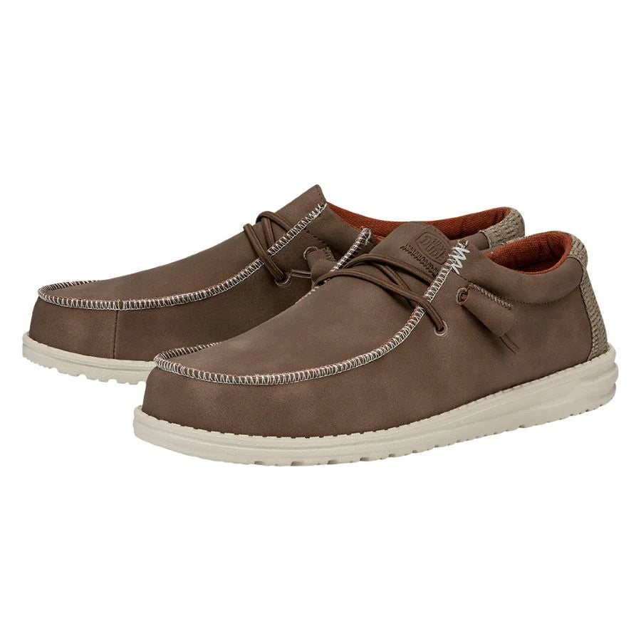 Wally Fabricated Leather Wide - Tan
