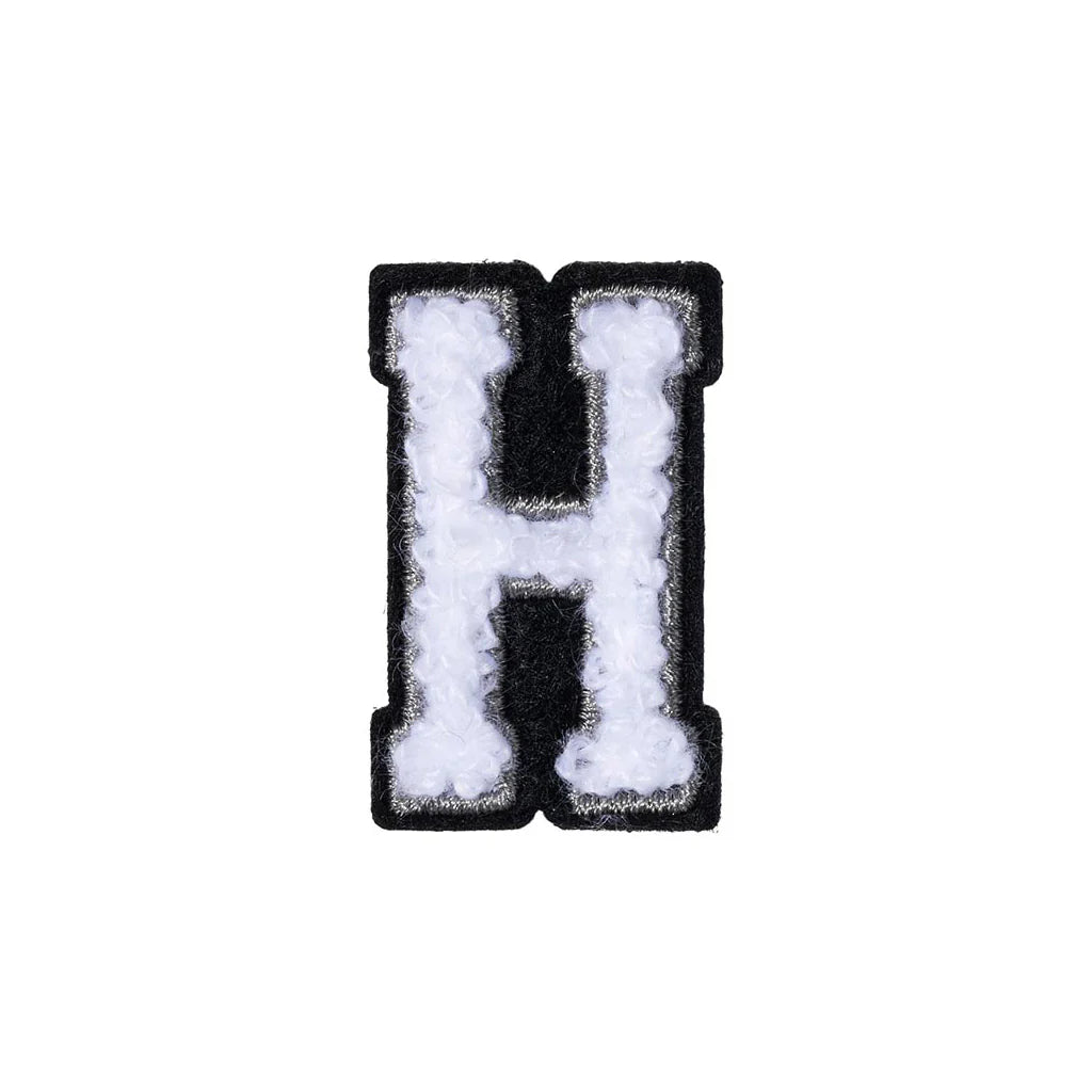 Letter H Patch - H Black/White