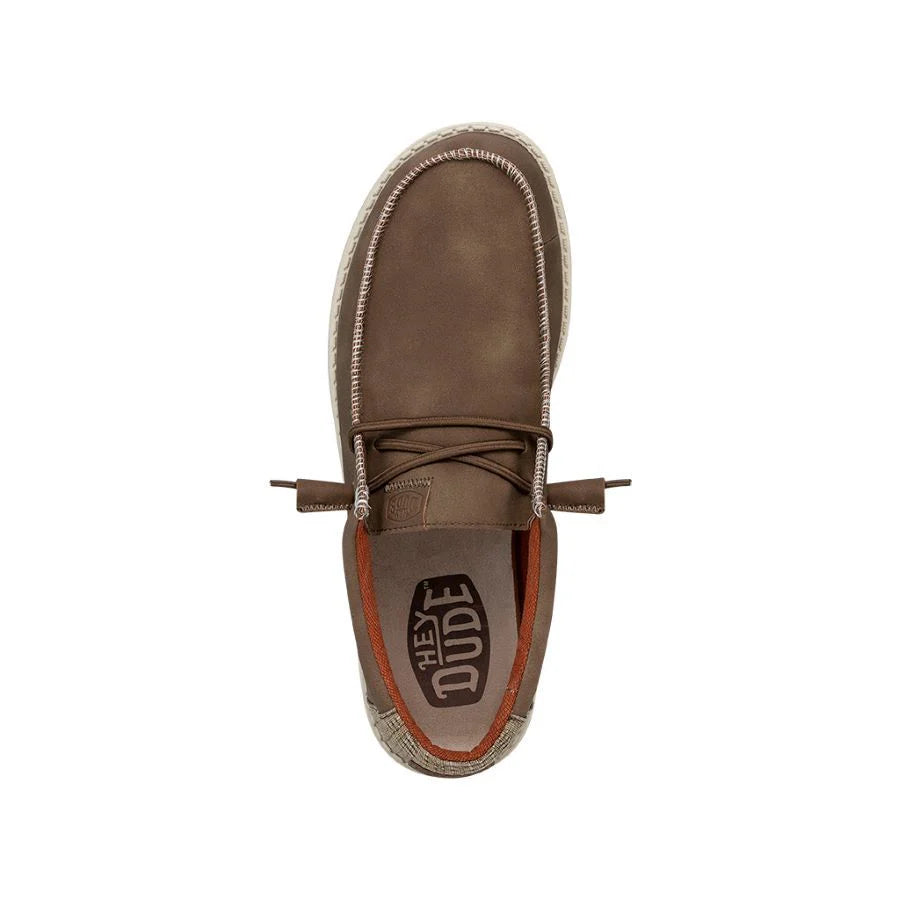 Wally Fabricated Leather Wide - Tan