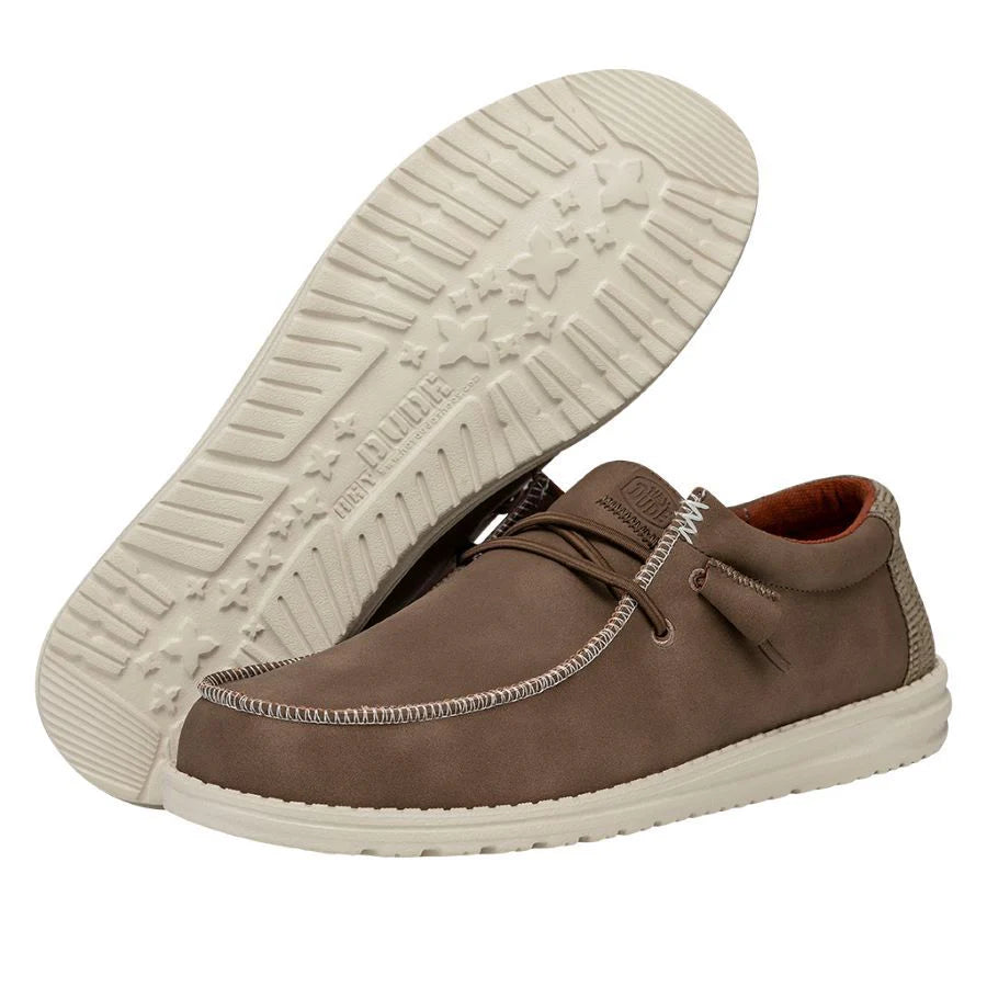 Wally Fabricated Leather Wide - Tan