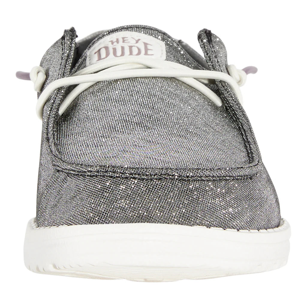 Wendy Metallic Sparkle Wide - Charcoal
