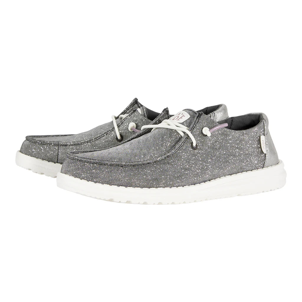 Wendy Metallic Sparkle Wide - Charcoal