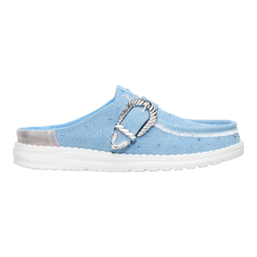 Wendy Slip Buckle Denim - Blue/Multi