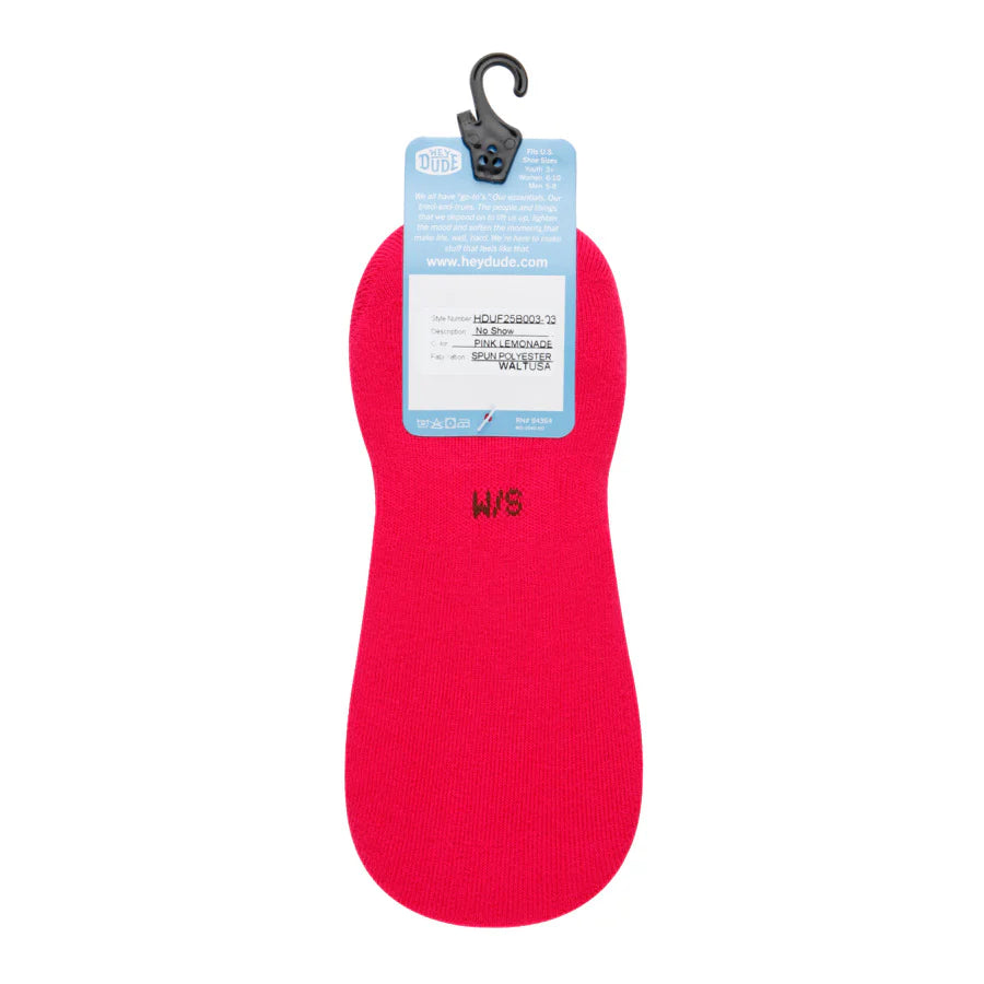 Heydude No Show Sock 3 Pack - Pink Lemonade